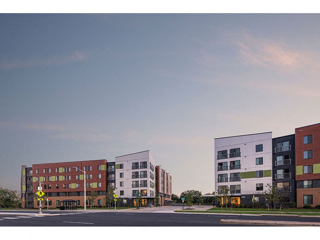 Street outside at Apex Apartments, Arlington, Virginia