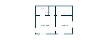 Birchwood 1 Apartments in Fargo, ND | Efficiency Floor Plan 01A