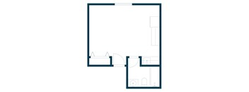 Saddlebrook Apartments in West Fargo, ND | Studio Floor Plan 01B