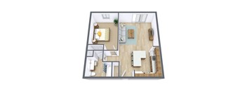 Granger Court Apartments in Fargo, ND | One Bedroom Floor Plan 11F
