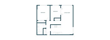 Park Terrace Apartments in Fargo, ND | Two Bedroom Floor Plan 21A