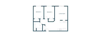 Parkside Apartments in West Fargo, ND | Two Bedroom Floor Plan 21C