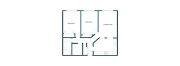 Village West Apartments in Fargo, ND | Two Bedroom Floor Plan 21C