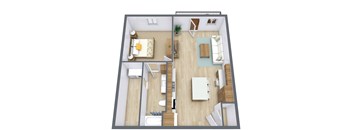 29 West Apartments | One Bedroom | Plan 11C
