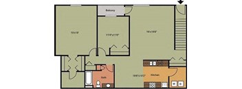 Foxtail Creek Townhomes - Two Bedroom - Plan 21A