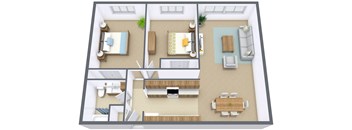 Birchwood 2 Apartments | Two Bedroom | Plan 21D