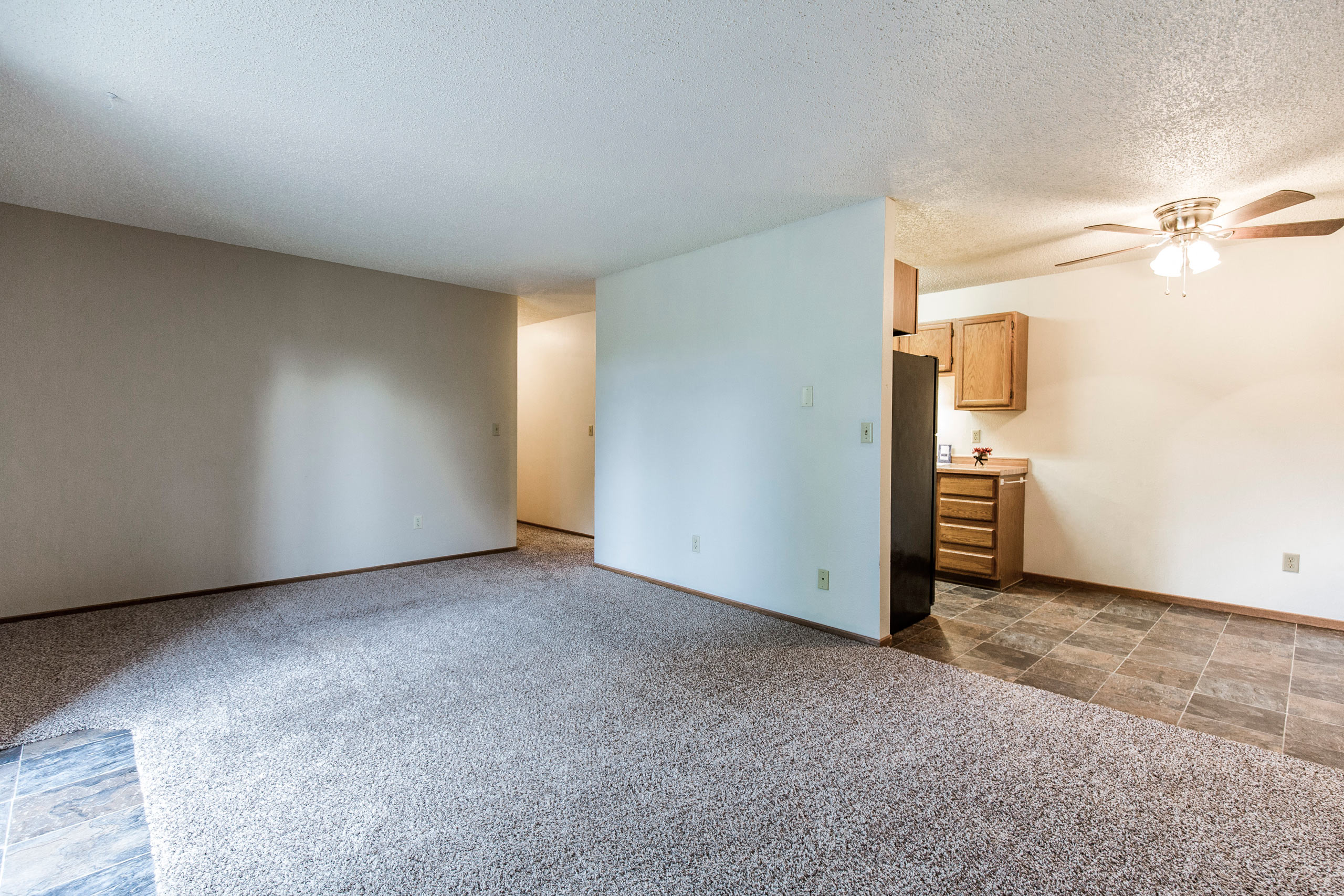Bismarck, ND  Brandon Apartments | 2 Bdrm - Living Room-Dining