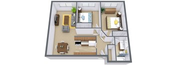 Brookfield l, ll, & lll Apartments | Two Bedroom | Plan 21B