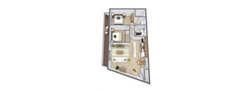 Courtyard Apartments in St. Louis Park, MN | Two Bedroom Floor Plan 21B