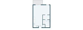 Desoto Estates in Grand Forks, ND | Efficiency Floor Plan 01A