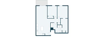 Desoto Estates in Grand Forks, ND | Two Bedroom Floor Plan 21B