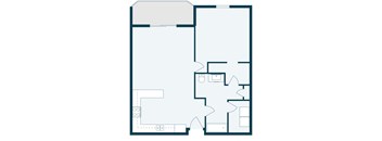 Diamond Bend in Mandan, ND | One Bedroom Floor Plan 11A