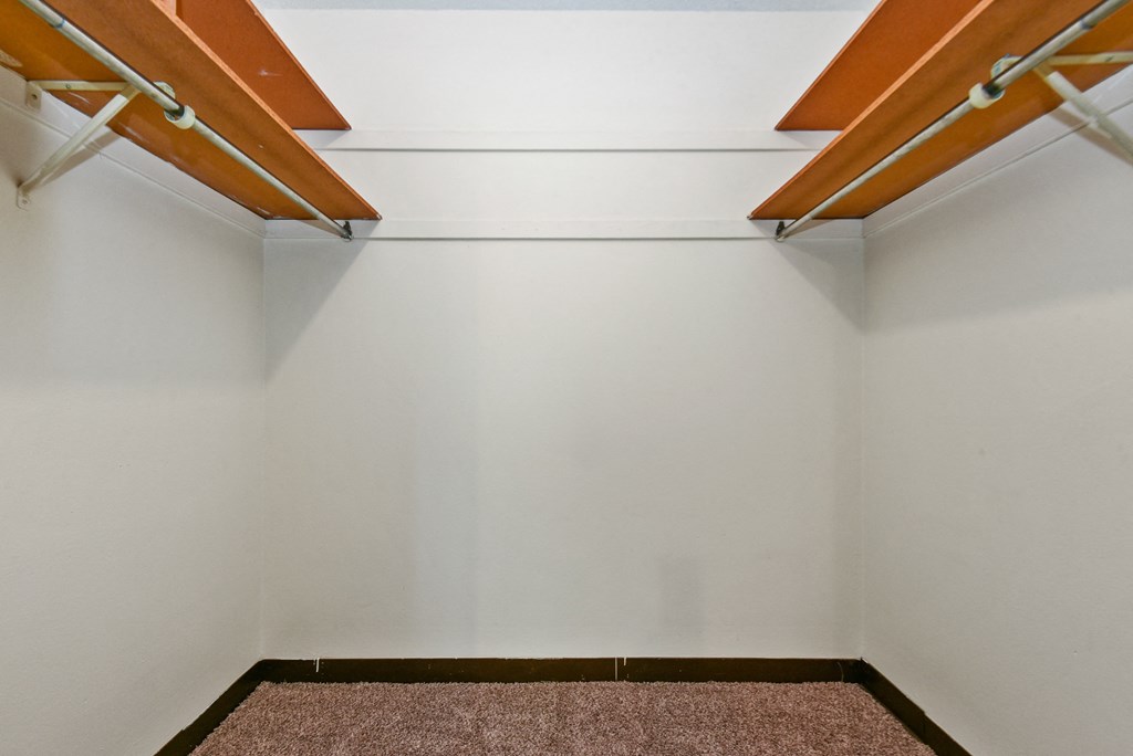 White Bear Lake, MN White Bear Terrace Apartments.  a walk in closet with shelves for storage