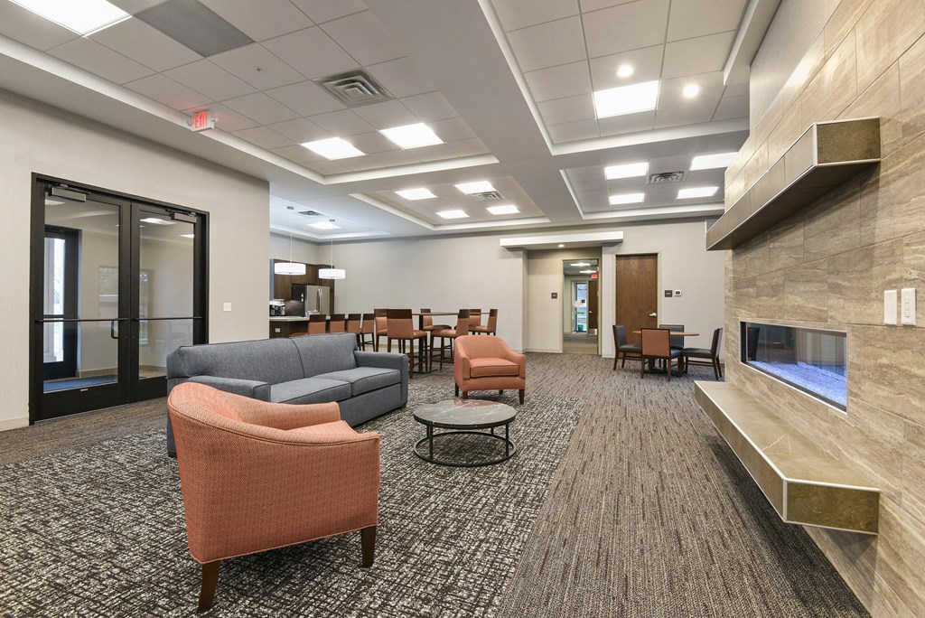 Montreal Courts Apartments in Little Canada, MN | Community Room Lounge