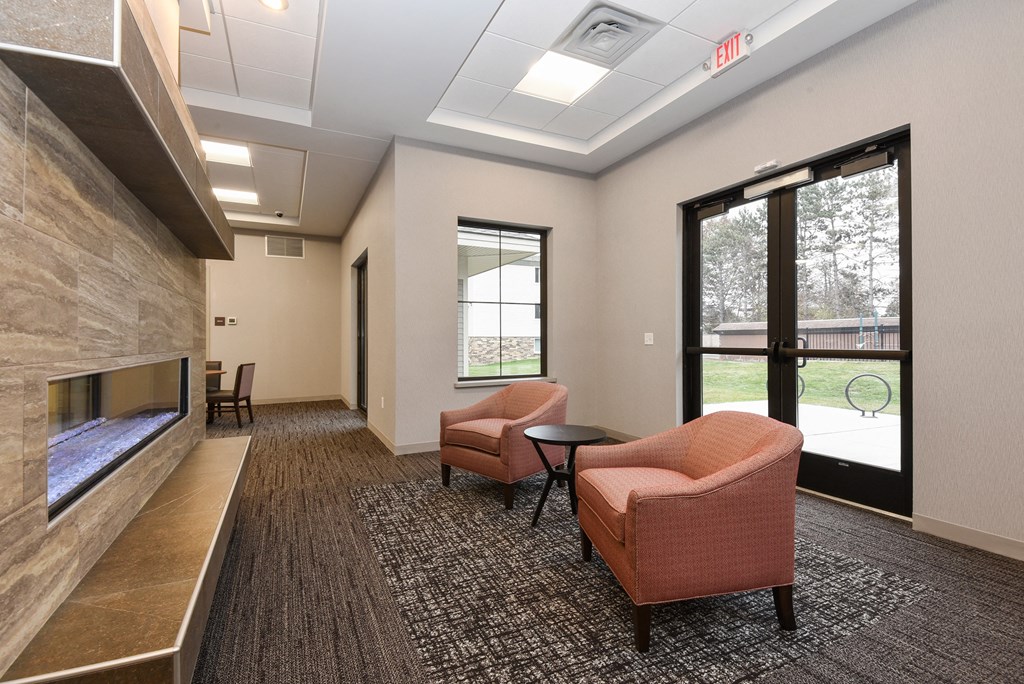 Montreal Courts Apartments in Little Canada, MN | Community Room Lounge