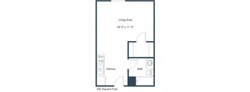 Brownstone Apartments | Efficiency Floor Plan