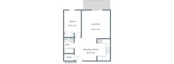Flagstone Apartments | One Bedroom Floor