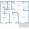 Flagstone Apartments | Two Bedroom Two Bath Floor Plan Flagstone Apartments | Two Bedroom Two Bath Floor Plan