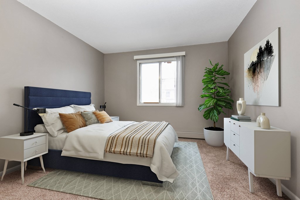 Roseville, MN Roseville Apartments | Furnished Bedroom