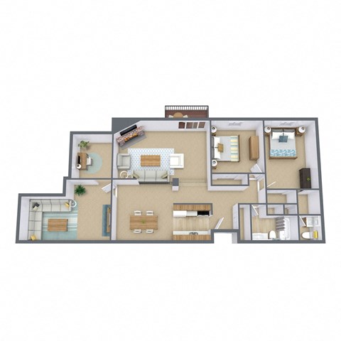 Rosedale Estates in Roseville, MN | Two Bedroom Floor Plan  2175C