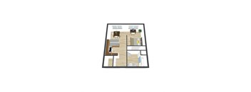 a floor plan of a house with a living room and a dining room