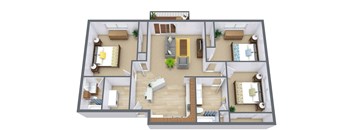 Sunwood Apartments | Three Bedroom | Plan 32B