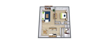 The Edge of Uptown Apartments in St. Louis Park, MN | One Bedroom Floor Plan 11A