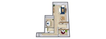 The Edge of Uptown Apartments in St. Louis Park, MN | One Bedroom Floor Plan 11B
