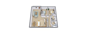 Thunder Creek Apartments in Fargo, ND | Two Bedroom Floor Plan 2175a