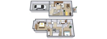 Townhomes at Mallard Creek | Two Bedroom | Plan 225A