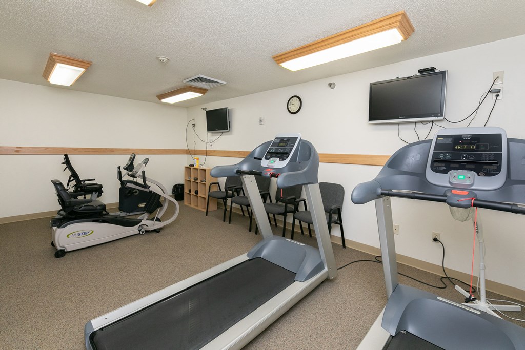 Fargo, ND Sunrise North | Fitness Center a fitness center with treadmills. Fargo, ND Sunrise North
