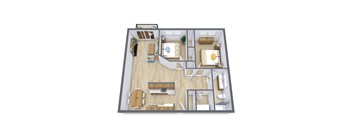 Westcourt Apartments in Fargo, ND | Two Bedroom Floor Plan 21B