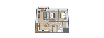 Westwood Estates Apartments | Fargo, ND | Two Bedroom Floor Plan 21C