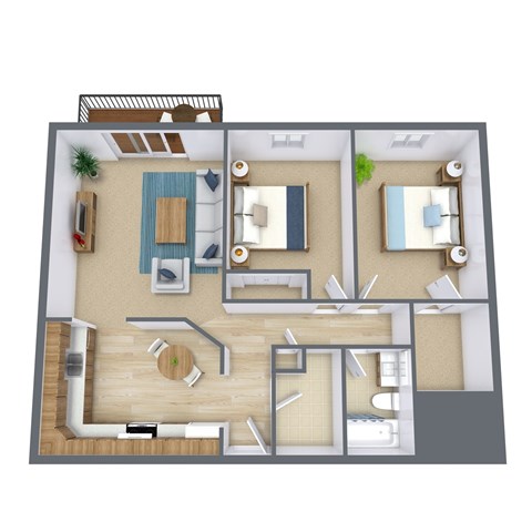 Westwood Estates Apartments | Fargo, ND | Two Bedroom Floor Plan 21C