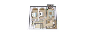Westwood Estates Apartments | Fargo, ND | Two Bedroom Floor Plan 21F