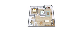 Willow Park Apartments in Fargo, ND | Two Bedroom Floor Plan 21C