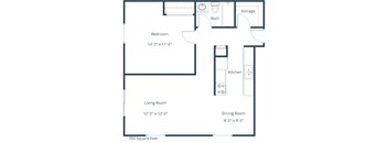 Granger Court Apartments in Fargo, ND | One Bedroom Floor Plan 11A