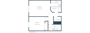 Granger Court Apartments in Fargo, ND | One Bedroom Floor Plan 11C