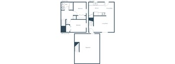 Oakview Townhomes | 2 Bedroom Floor Plan B