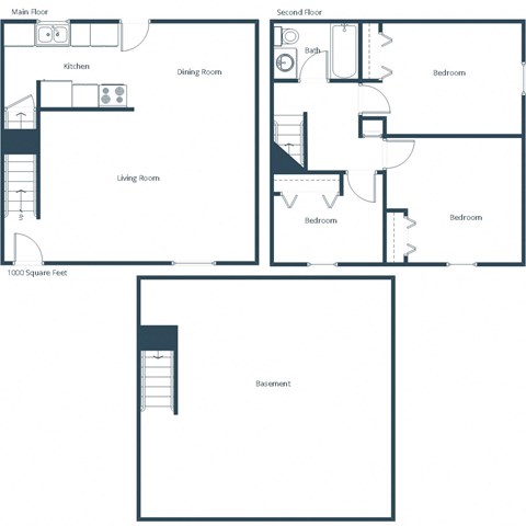 Oakview Townhomes | Three Bedroom Floor Plan A