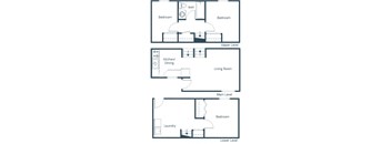 Oakview Townhomes in Grand Forks, ND | Three Bedroom Floor Plan 31B
