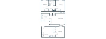 Oakview Townhomes | Three Bedroom Floor Plan B