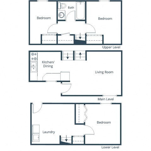 Oakview Townhomes | Three Bedroom Floor Plan B