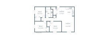 Stanford Court Apartments in Grand Forks, ND | Three Bedroom Floor Plan 31A