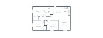 Southview III Apartments | Three Bedroom Floor Plan A