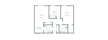 Sunview Apartments | Two Bedroom Floor Plan A