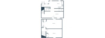 Faul 4-Plex Apartments in Grand Forks, ND | Two Bedroom Floor Plan 21A