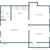 Gateway Apartments | Two Bedroom 3/4 Bath Floor Plan B Gateway Apartments | Two Bedroom 3/4 Bath Floor Plan B