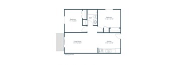 Stanford Court Apartments in Grand Forks, ND | Two Bedroom Floor Plan 21A
