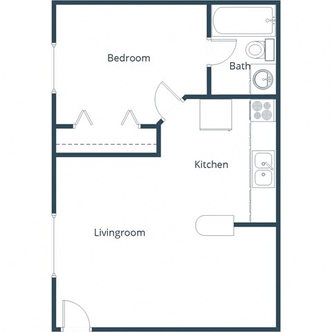Washington Apartments in Grand Forks, ND | One Bedroom Floor Plan 11A